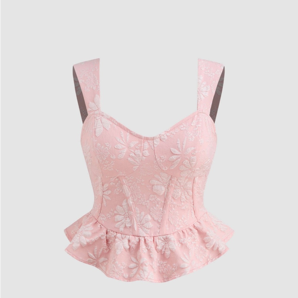 Cider Jacquard Sweetheart Neckline Corset - NWT